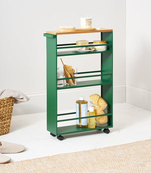 Slim Storage Cart (32" H) - Steel - Forest Green