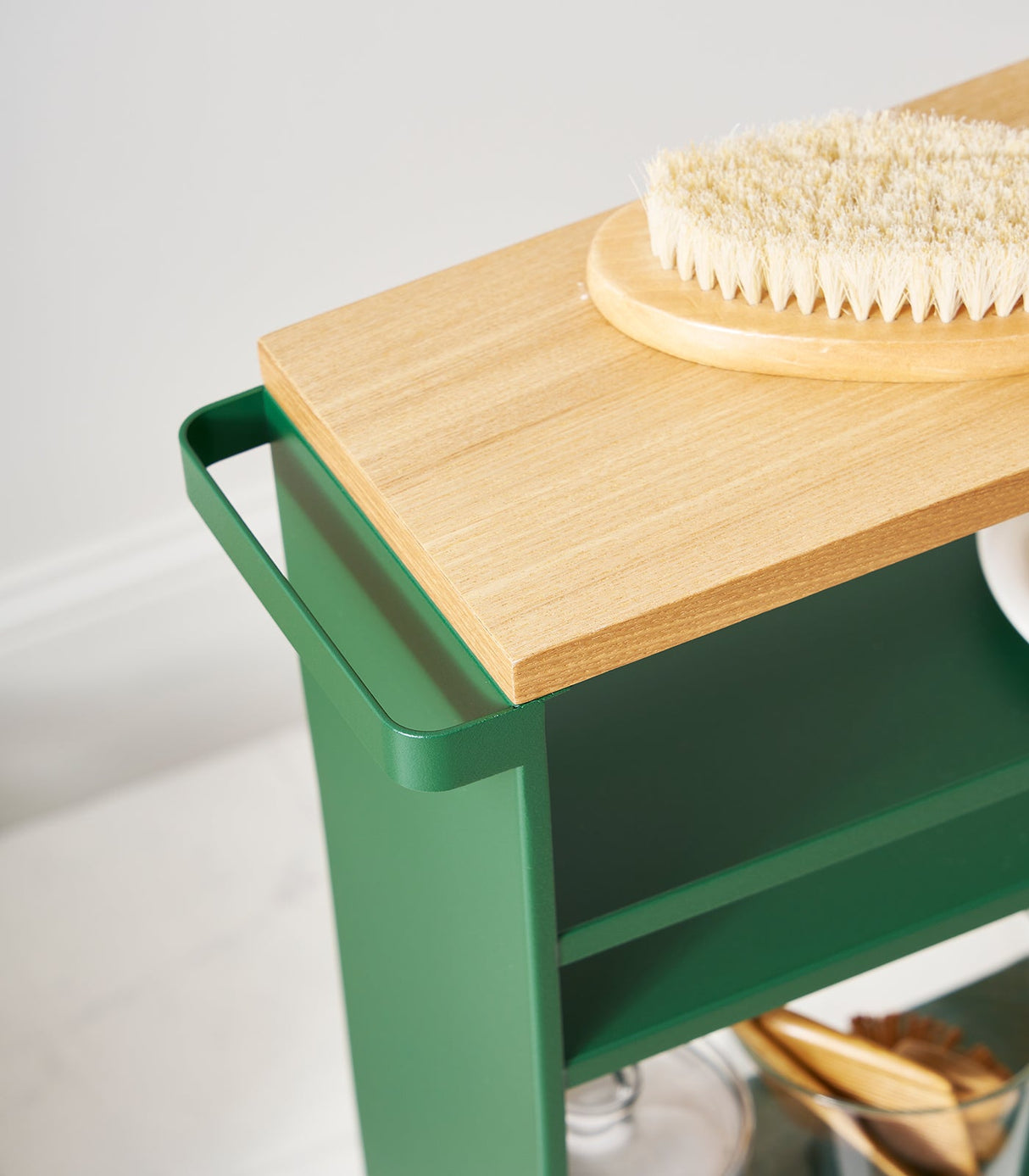 Slim Storage Cart (32" H) - Steel - Forest Green