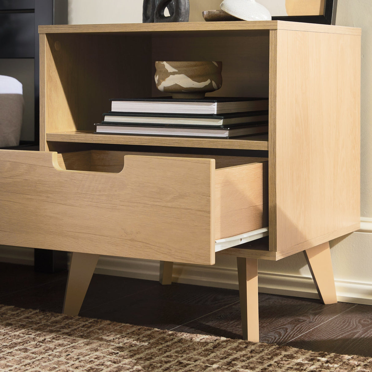 Sloane Hans Mid-Century Modern Angle-Leg Nightstand
