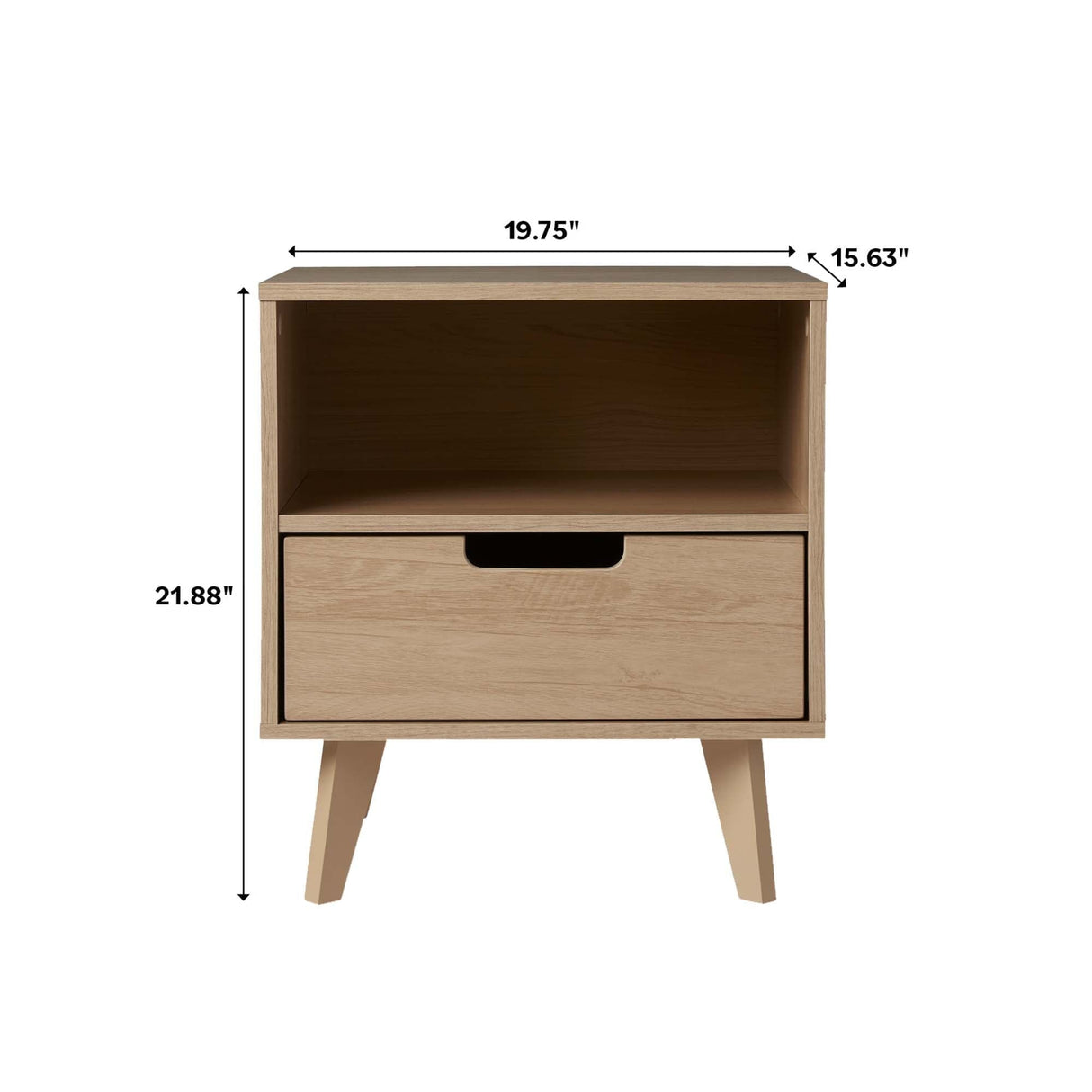 Sloane Hans Mid-Century Modern Angle-Leg Nightstand