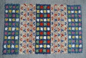 Small 1.5x2 Gray, Blue and Camel Wool Hand Knotted traditional Vintage Antique Southwestern Tribal Gabbeh | TRDCP566152
