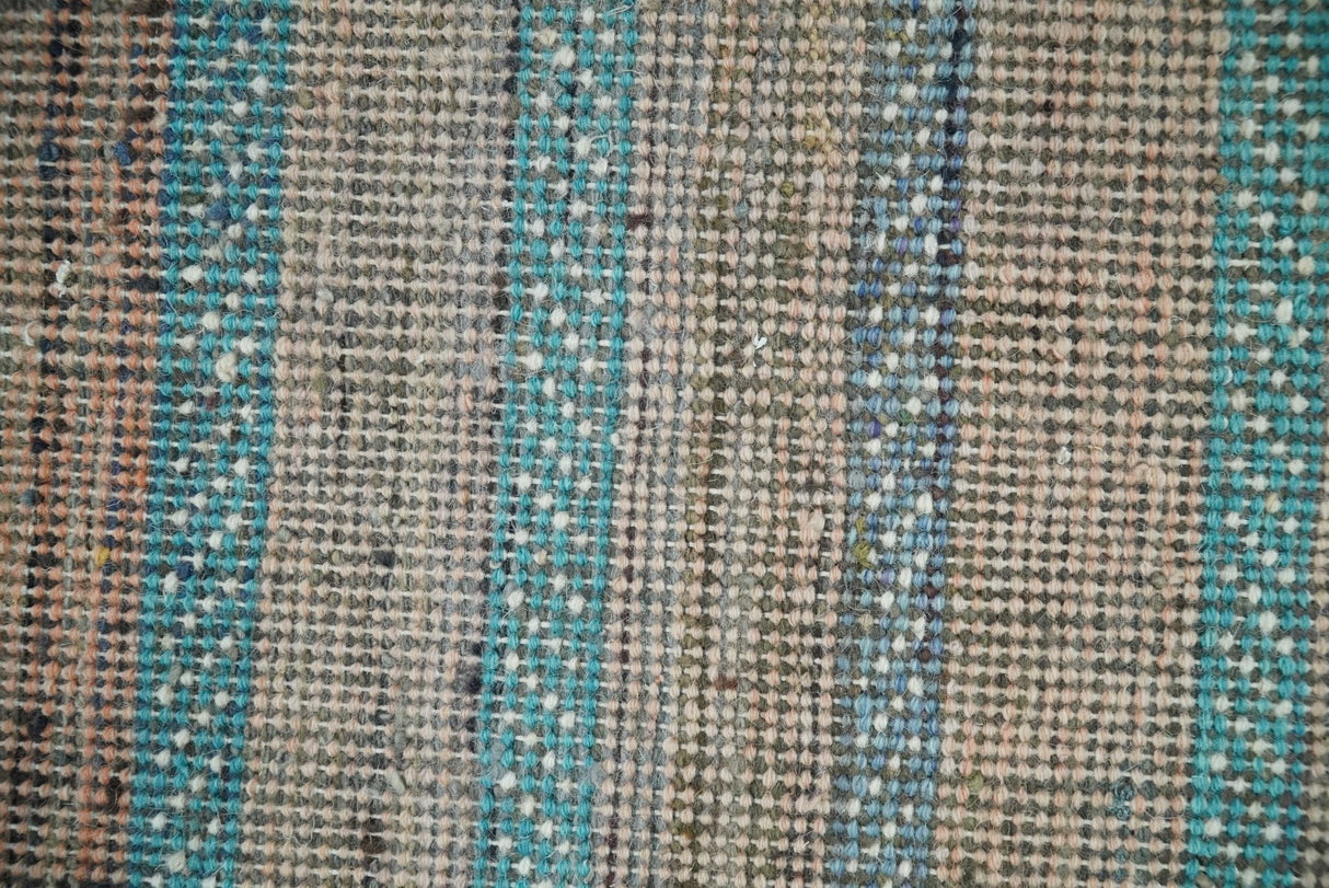 Small 1.5x2 Peach and Blue Wool Hand Knotted traditional Persian Vintage Antique Southwestern Gabbeh Rug| TRDCP347152