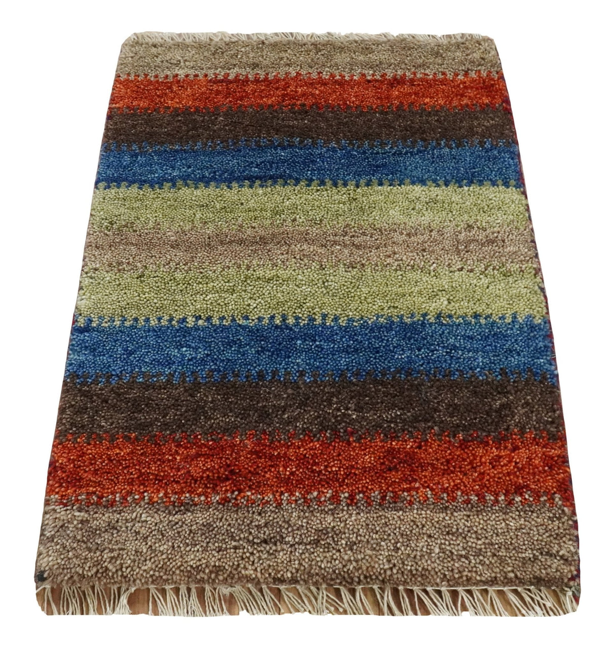 Small 1.5x2 Red, Blue and Green Wool Hand Knotted traditional Persian Vintage Antique Southwestern Gabbeh Rug| TRDCP307152