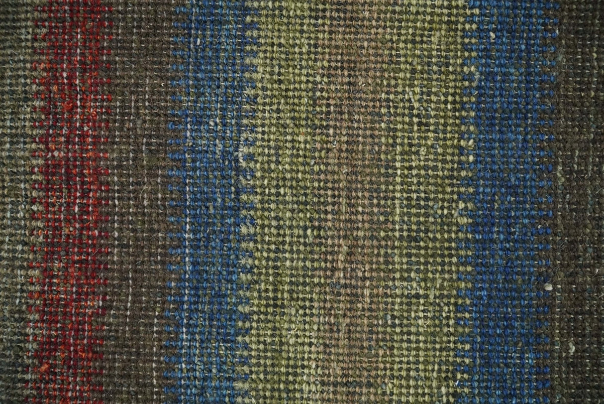 Small 1.5x2 Red, Blue and Green Wool Hand Knotted traditional Persian Vintage Antique Southwestern Gabbeh Rug| TRDCP307152