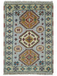 Small 2x3 Gray and Camel Wool Hand Knotted traditional Persian Vintage Antique Southwestern Kazak | TRDCP28123