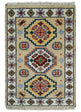 Small 2x3 Gray and Camel Wool Hand Knotted traditional Persian Vintage Antique Southwestern Kazak | TRDCP28123