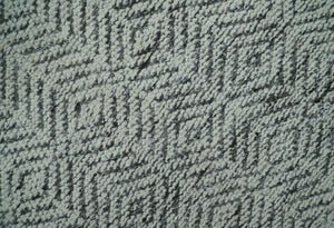 Small 2x3 Hand Knotted Ivory and Charcoal Tribal Design Wool Rug