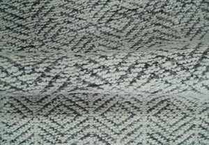 Small 2x3 Hand Knotted Ivory and Charcoal Tribal Design Wool Rug