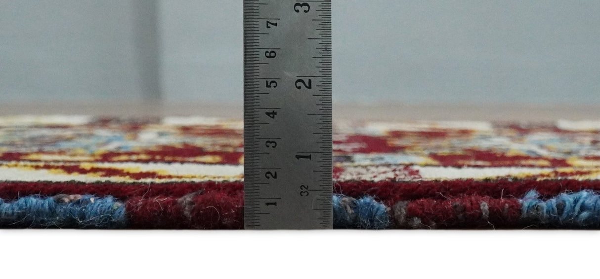 Small 2x3 Red and Beige Wool Hand Knotted traditional Persian Vintage Antique Southwestern Kazak | TRDCP20223