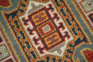 Small 2x3 Red and Ivory Wool Hand Knotted traditional Persian Vintage Antique Southwestern Kazak | TRDCP18923