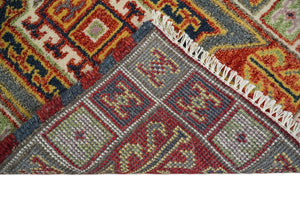 Small 2x3 Red and Ivory Wool Hand Knotted traditional Persian Vintage Antique Southwestern Kazak | TRDCP18923