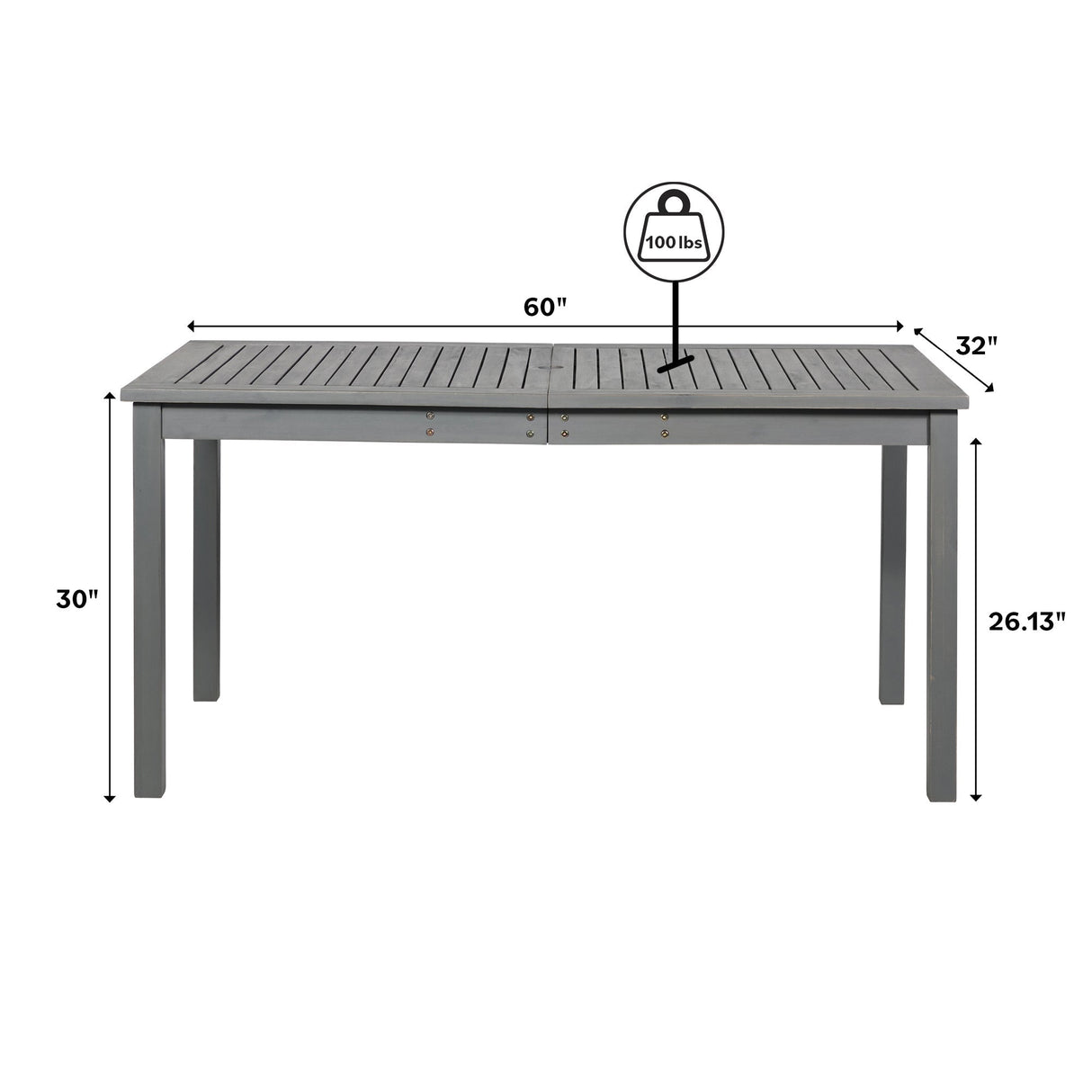 Solano Outdoor Patio Dining Table