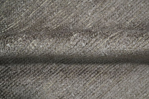 Solid 2x3 Brown Hand Knotted Entryway Silk Area Rug | TRD29784