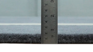 Solid 8x10 Gray and Beige Handmade Modern Scandinavian Wool Area Rug | SOL1