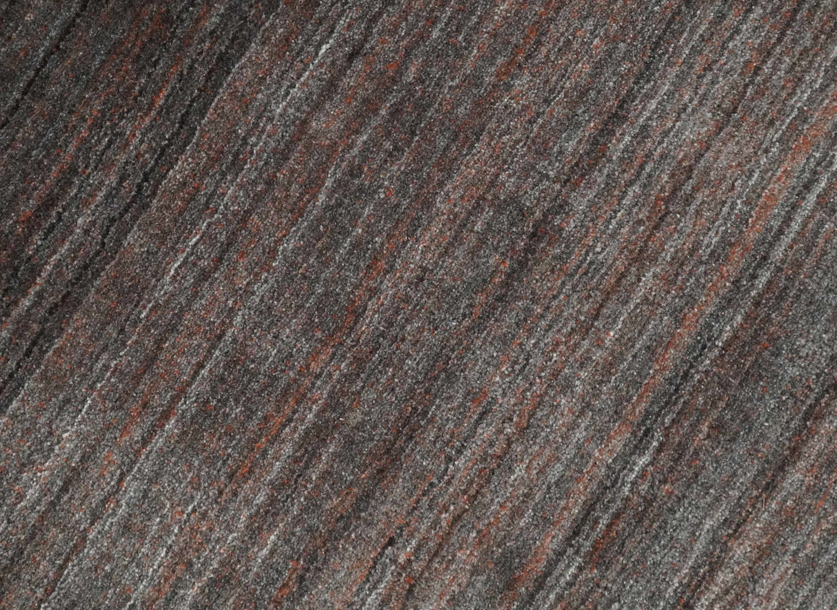 Solid Brown Scandinavian 5x7 Blended Wool Flatwoven Area Rug, Dinning, Kids Rug | HL17