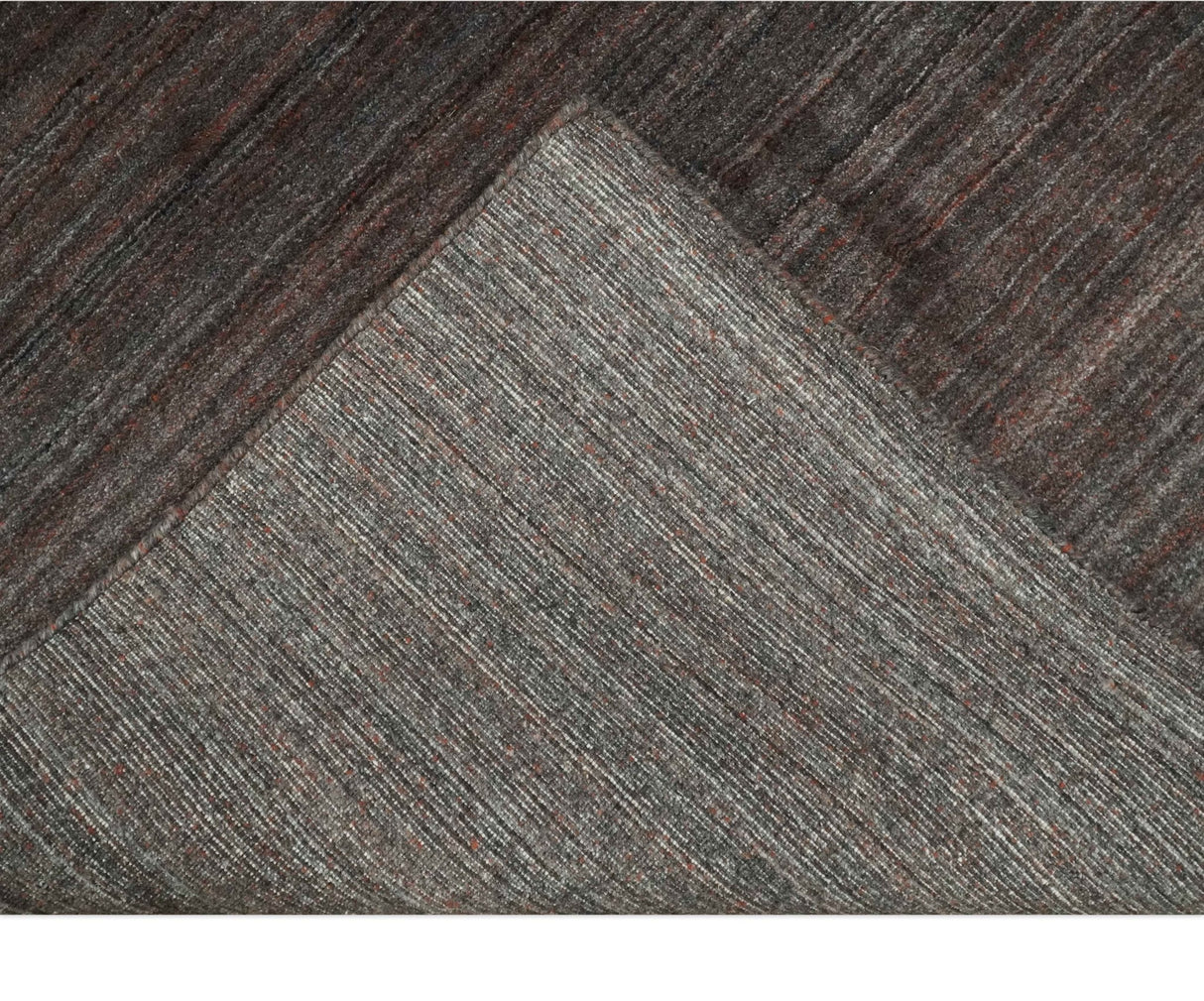 Solid Brown Scandinavian 5x7 Blended Wool Flatwoven Area Rug, Dinning, Kids Rug | HL17