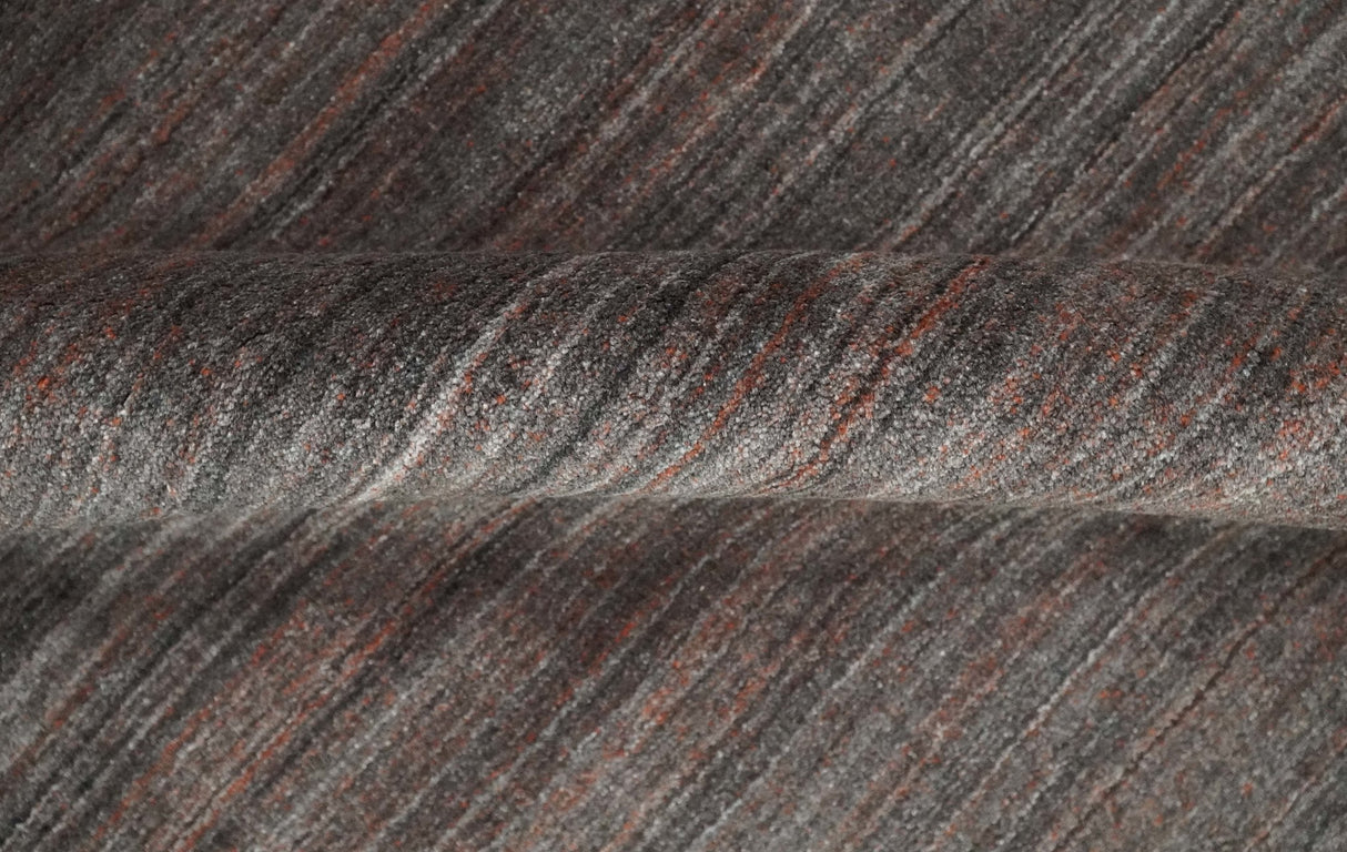 Solid Brown Scandinavian 5x7 Blended Wool Flatwoven Area Rug, Dinning, Kids Rug | HL17