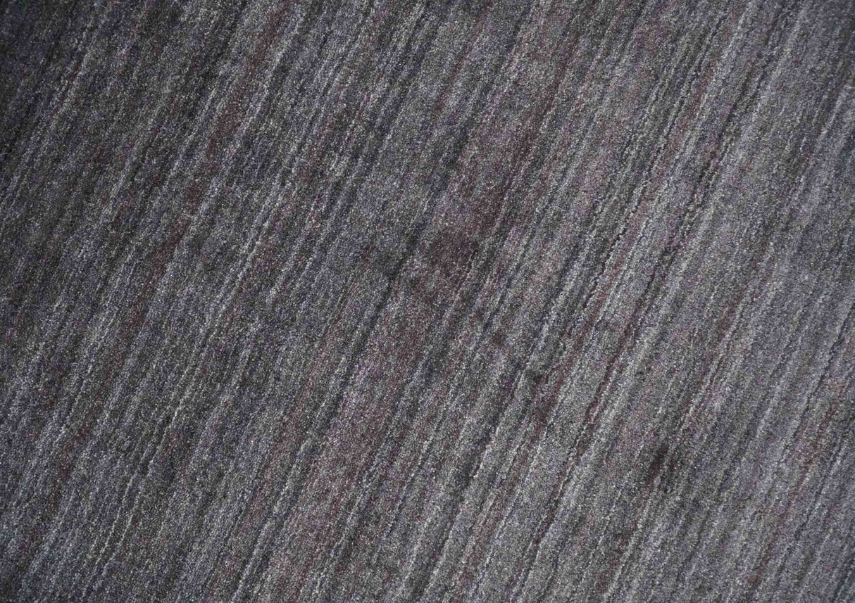 Solid Charcoal Scandinavian 5x7 Blended Wool Flatwoven Area Rug, Dinning, Kids Rug | HL14