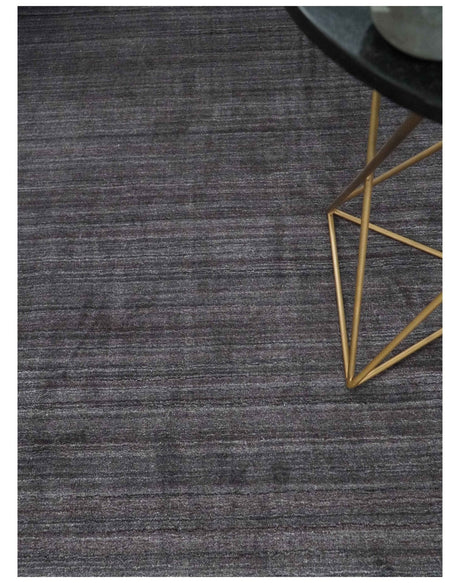 Solid Charcoal Scandinavian 5x7 Blended Wool Flatwoven Area Rug, Dinning, Kids Rug | HL14