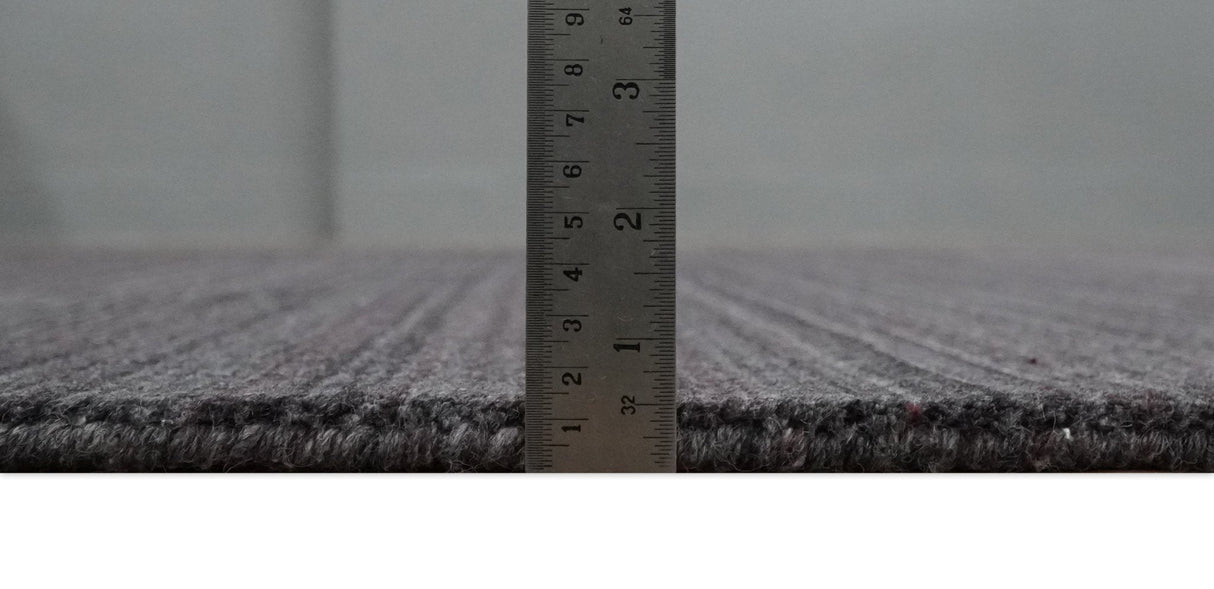 Solid Charcoal Scandinavian 5x7 Blended Wool Flatwoven Area Rug, Dinning, Kids Rug | HL14