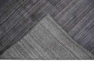 Solid Charcoal Scandinavian 5x7 Blended Wool Flatwoven Area Rug, Dinning, Kids Rug | HL14