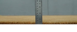 Solid Gold with Multi Color geometrical design Hand loom 4x6 Wool Area Rug