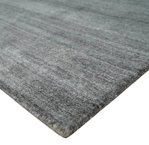Solid Gray Shaded Scandinavian 5x7 Blended Wool Flatwoven Area Rug | HL37