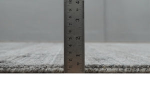 Solid Gray Shaded Scandinavian 5x7 Blended Wool Flatwoven Area Rug | HL37