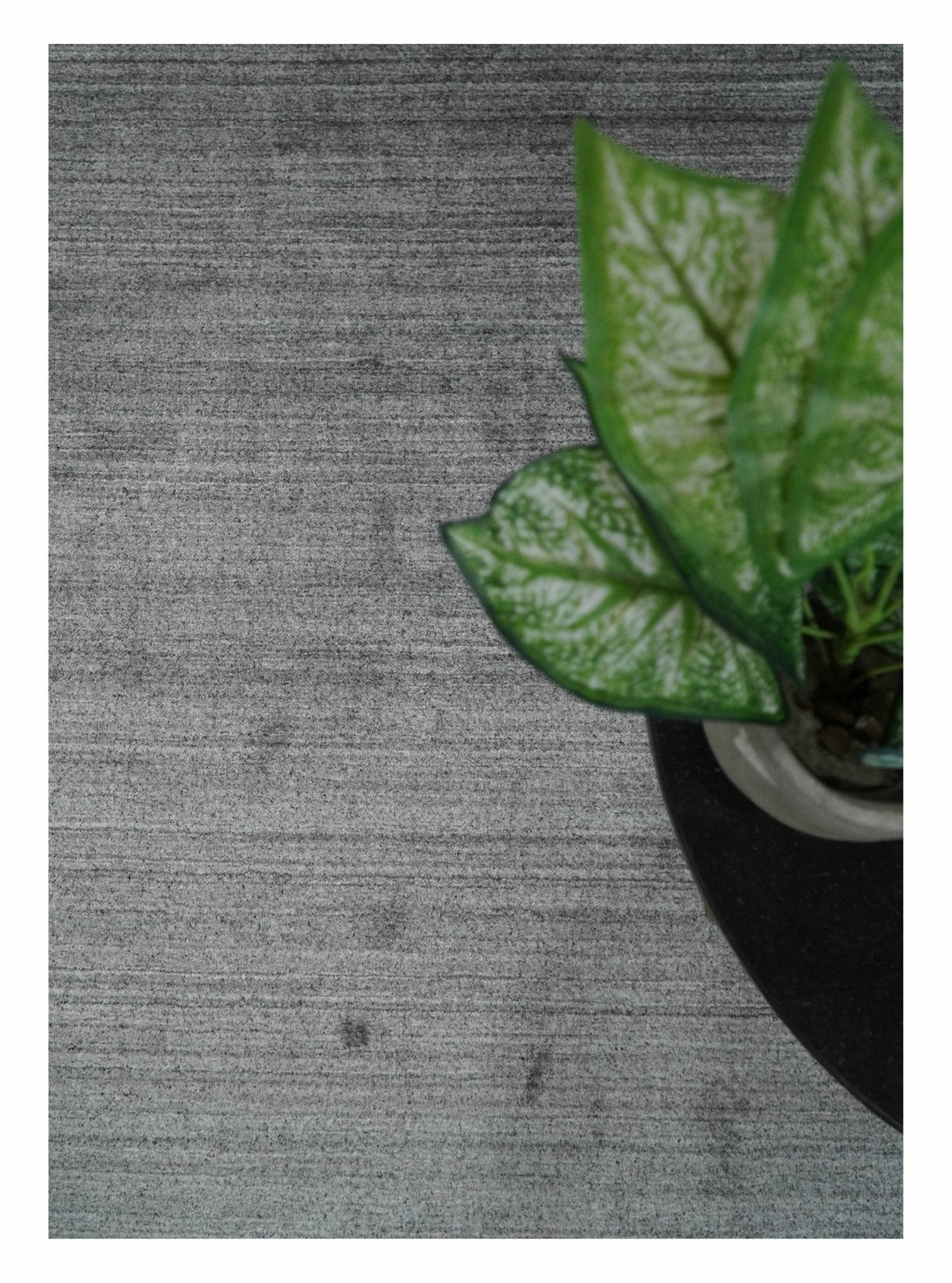 Solid Gray Shaded Scandinavian 5x7 Blended Wool Flatwoven Area Rug | HL37