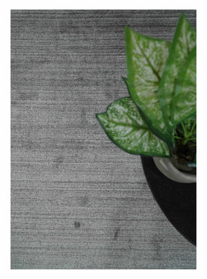 Solid Gray Shaded Scandinavian 5x7 Blended Wool Flatwoven Area Rug | HL37