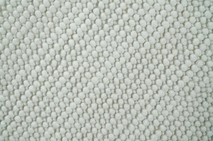 Solid Ivory Chunky Handwoven Contemporary Wool Area Rug