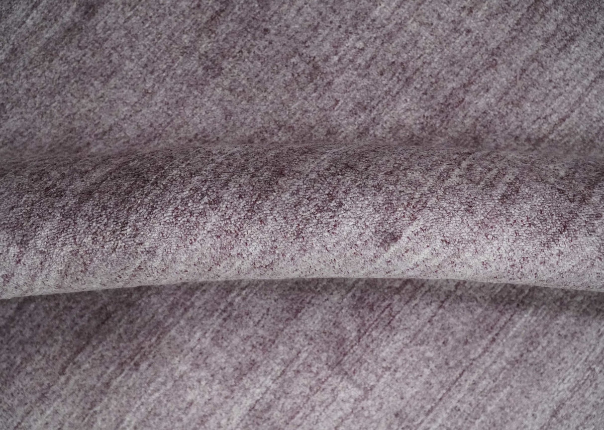 Solid Lavender Purple Scandinavian 5x7 Blended Wool Flatwoven Area Rug | HL12