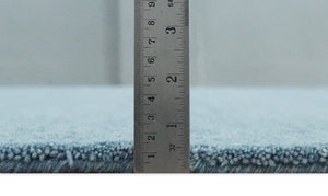 Solid Light Blue Woolen Hand Tufted 8x10 contemporary area Rug