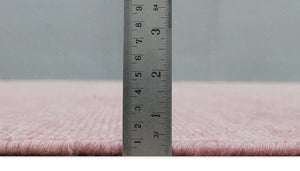 Solid Pink Custom Made Modern Contemporary Hand knotted wool Area Rug