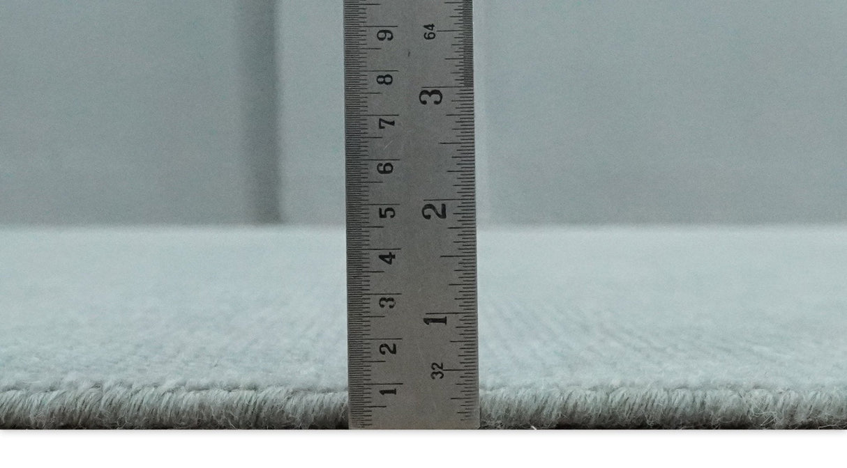 Solid Plain Gray Hand knotted Modern look 8x10 wool Area Rug