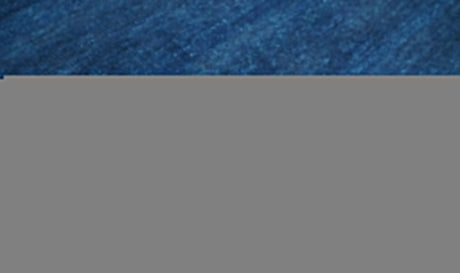 Solid Plane Blue Hand knotted Contemporary Custom Made wool Area Rug