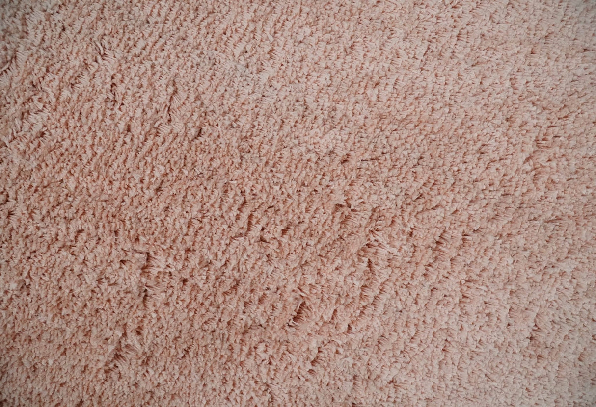 Solid Plush and Soft 3x5, 4x6 and 5x7 Hand Woven Shag Peach Area Rug | SHAG11