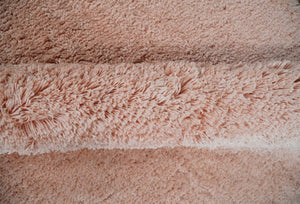 Solid Plush and Soft 3x5, 4x6 and 5x7 Hand Woven Shag Peach Area Rug | SHAG11