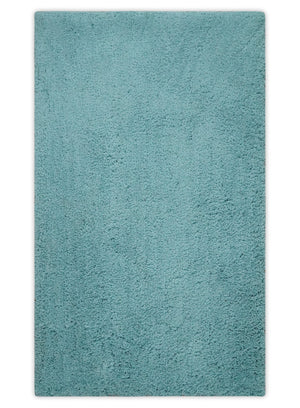 Solid Plush and Soft 3x5, 4x6 and 5x7 Hand Woven Shag Teal Area Rug