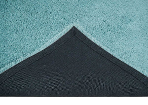 Solid Plush and Soft 3x5, 4x6 and 5x7 Hand Woven Shag Teal Area Rug