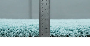 Solid Plush and Soft 3x5, 4x6 and 5x7 Hand Woven Shag Teal Area Rug