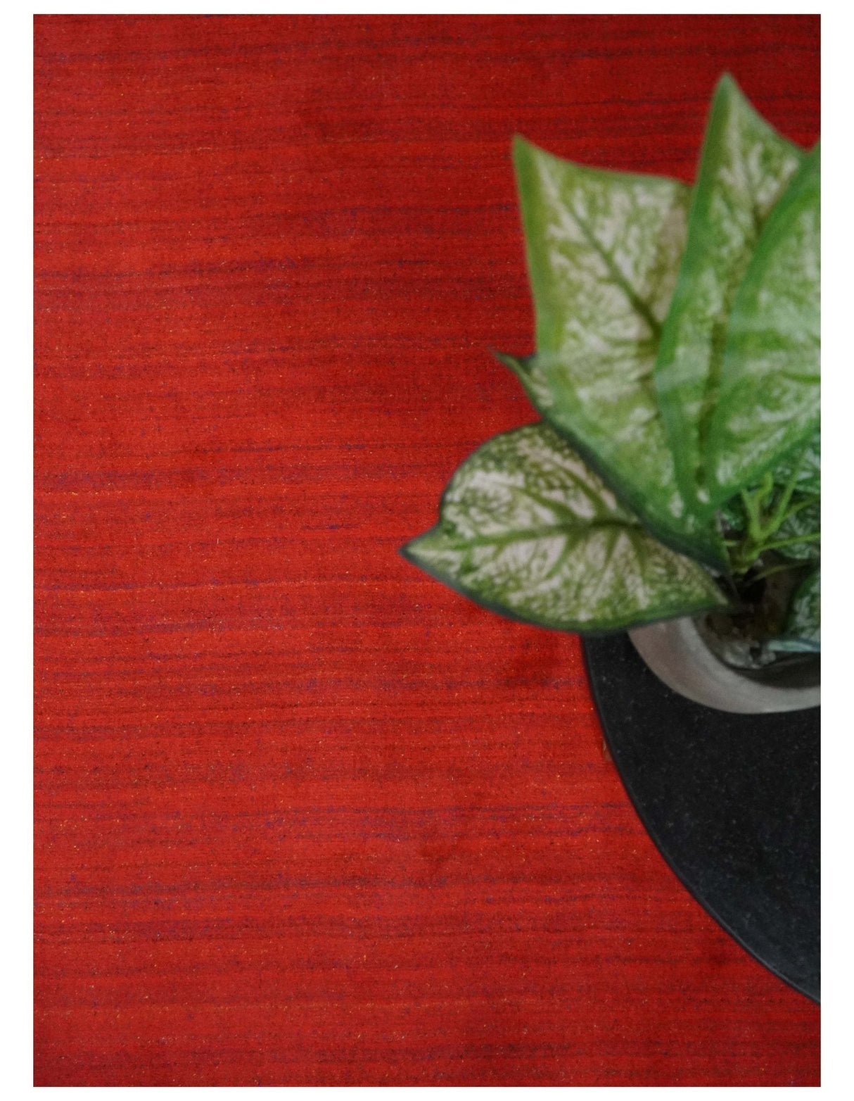 Solid Rust Scandinavian 5x7 Blended Wool Flatwoven Area Rug, Dinning, Kids Rug | HL15