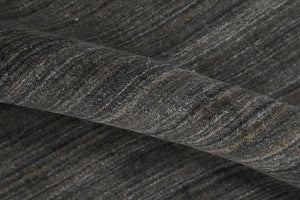 Solid Shaded Charcoal Shaded Scandinavian 5x7 Blended Wool Flatwoven Area Rug | HL34