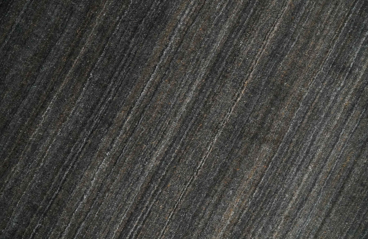 Solid Shaded Charcoal Shaded Scandinavian 5x7 Blended Wool Flatwoven Area Rug | HL34