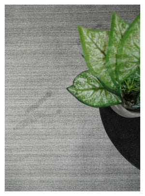 Solid Shaded Gray Shaded Scandinavian 5x7 Blended Wool Flatwoven Area Rug | HL33