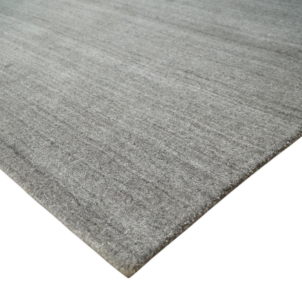 Solid Shaded Gray Shaded Scandinavian 5x7 Blended Wool Flatwoven Area Rug | HL33