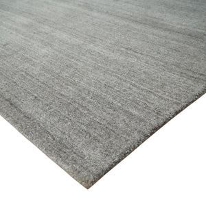 Solid Shaded Gray Shaded Scandinavian 5x7 Blended Wool Flatwoven Area Rug | HL33