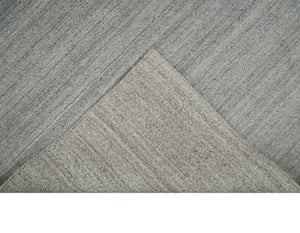 Solid Shaded Gray Shaded Scandinavian 5x7 Blended Wool Flatwoven Area Rug | HL33