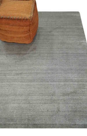 Solid Shaded Gray Shaded Scandinavian 5x7 Blended Wool Flatwoven Area Rug | HL33