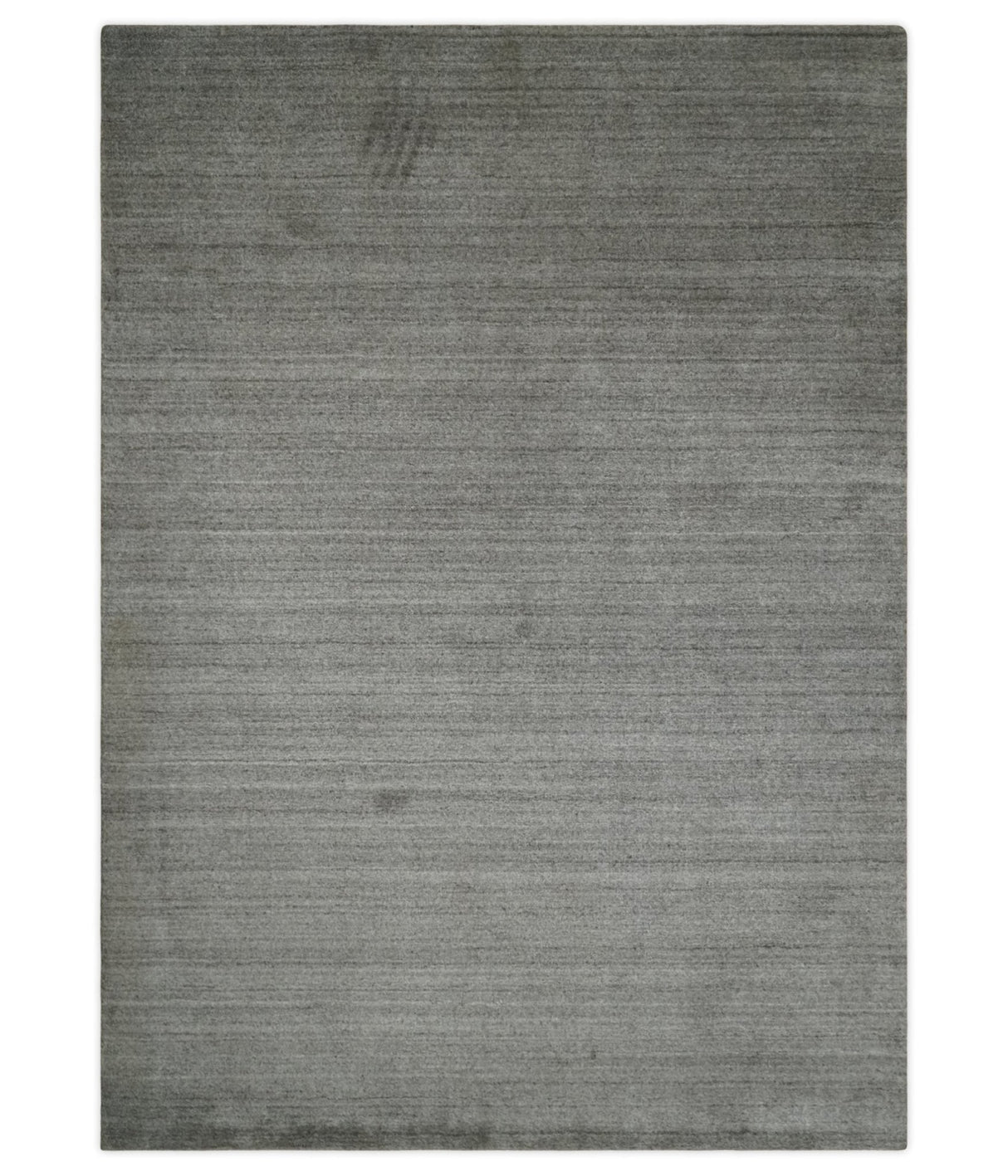 Solid Shaded Gray Shaded Scandinavian 5x7 Blended Wool Flatwoven Area Rug | HL33